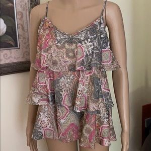Bobeau NWOT Print top sz PL, lightly lined